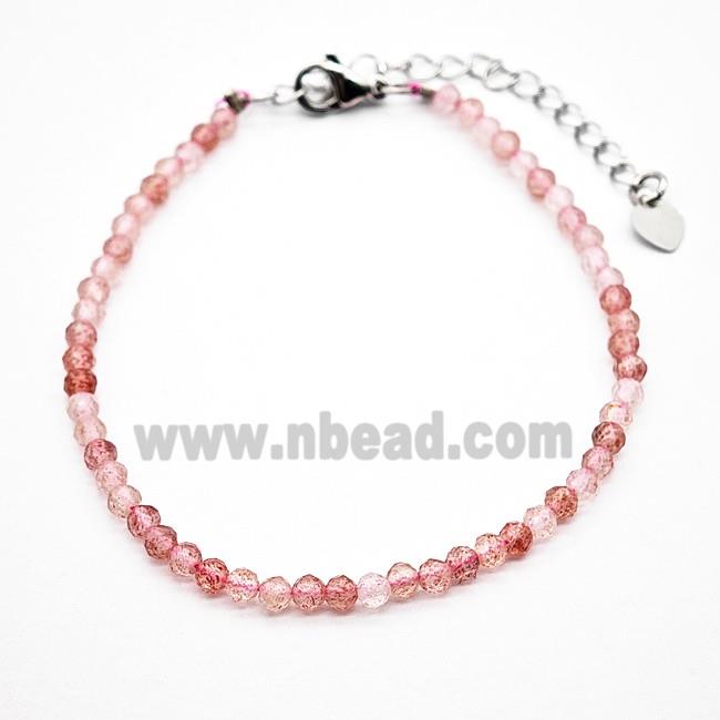 gemstone bracelet, faceted round