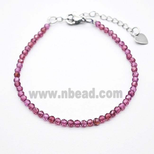 gemstone bracelet, faceted round