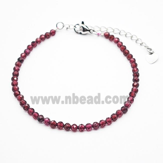 gemstone bracelet, faceted round