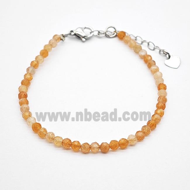 gemstone bracelet, faceted round