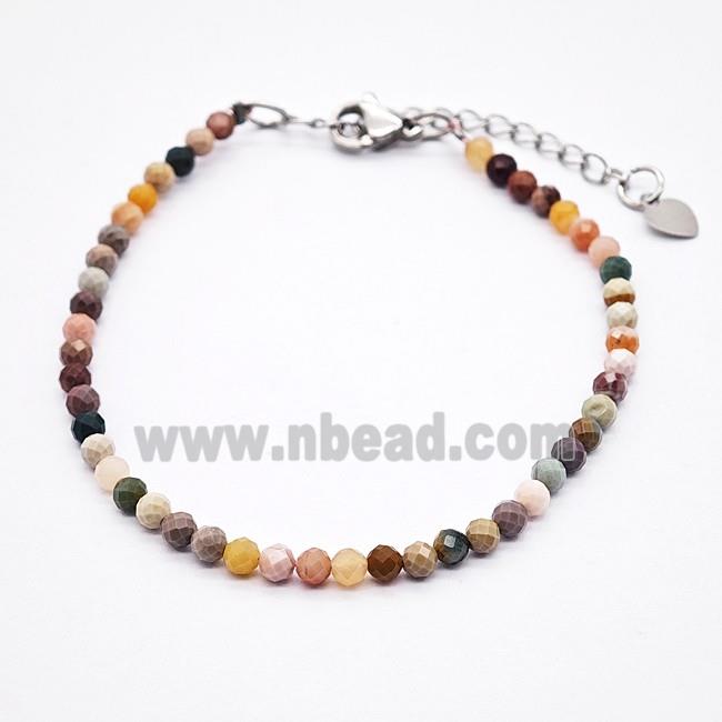 gemstone bracelet, faceted round