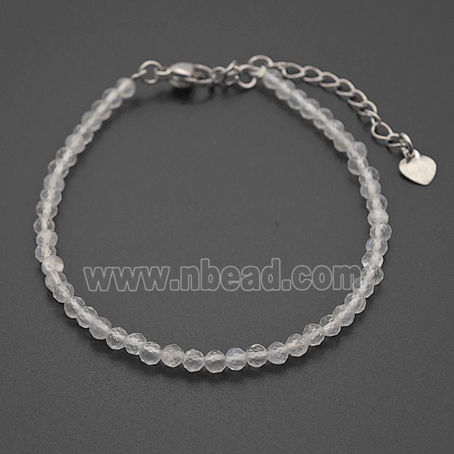 gemstone bracelet, faceted round