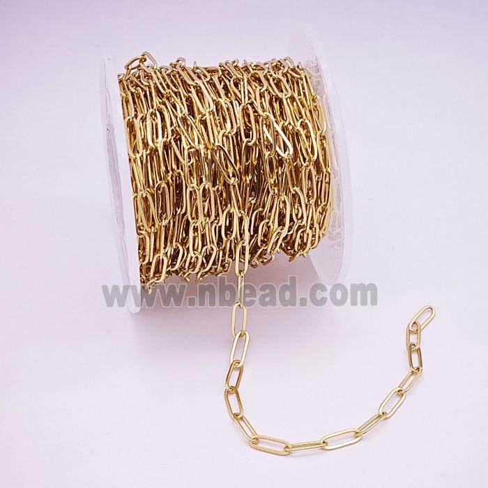 Copper Paperclip Chain Gold Plated