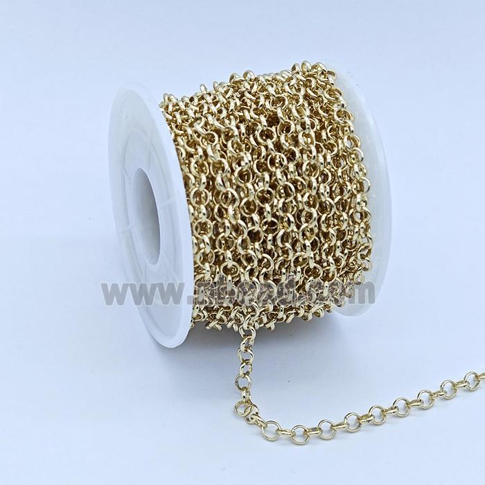 Copper Rolo Chain Gold Plated