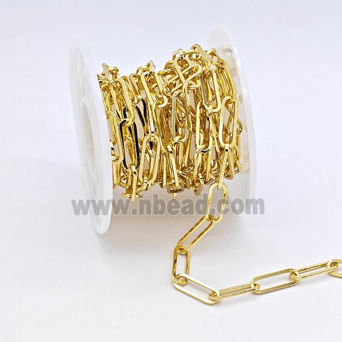 Copper Paperclip Chain Gold Plated