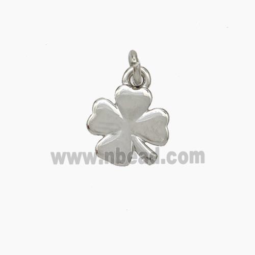 Copper Clover Pendant Platinum Plated