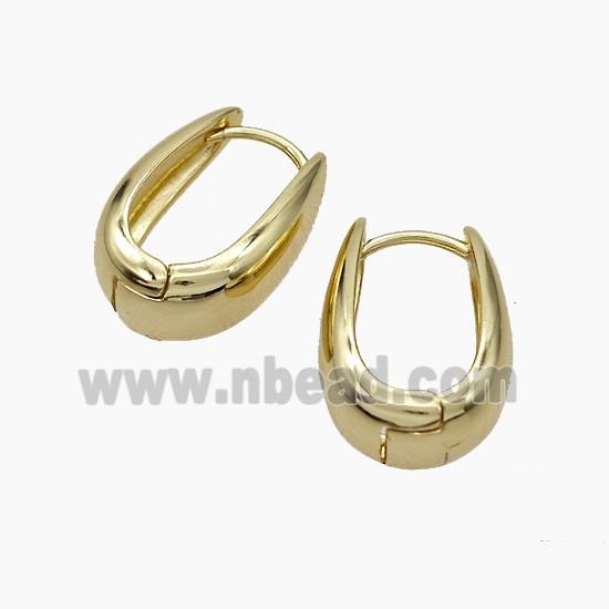 Copper Latchback Earrings Gold Plated