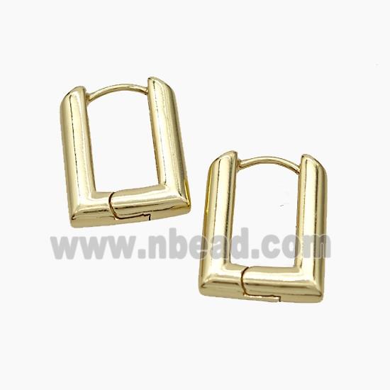 Copper Latchback Earrings Gold Plated