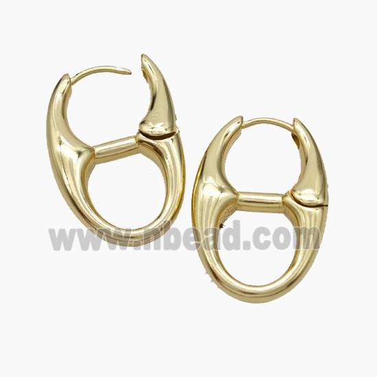 Copper Latchback Earrings Gold Plated