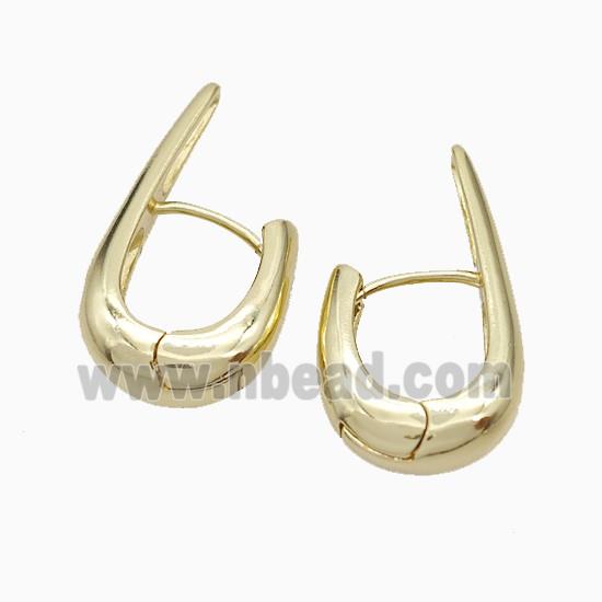 Copper Latchback Earrings Gold Plated