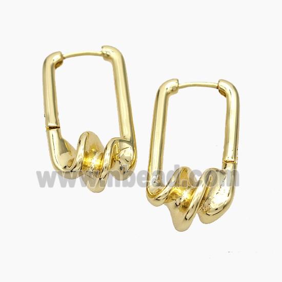 Copper Latchback Earrings Gold Plated