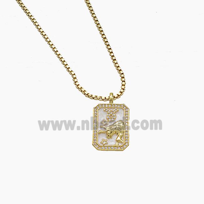Copper Tarot Card Pendant Pave Zirconia Zodiac Painted Gold Plated Mixed