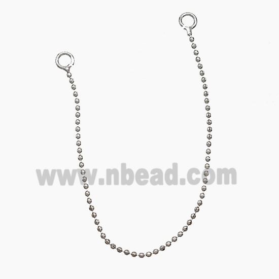 copper Ball Wire Earrings Platinum Plated