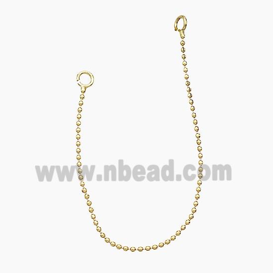 copper Ball Wire Earrings Gold Plated