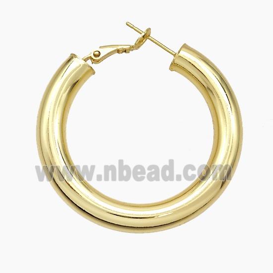 Copper Latchback Earrings Gold Plated