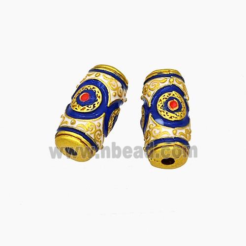 Copper Rice Beads Painted Gold Plated