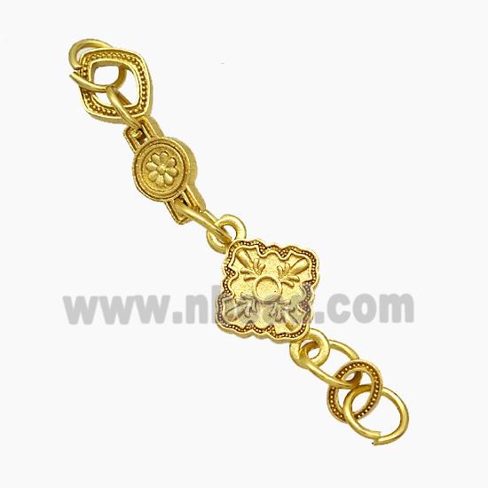 Copper Flower Connector Gold Plated