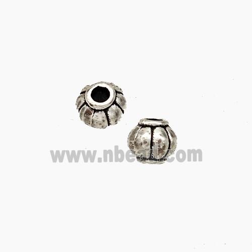 Tibetan Style Alloy Pumpkin Spacer Beads Antique Silver