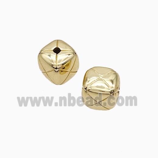 Copper Cube Beads Gold Plated