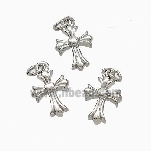Copper Cross Pendant Platinum Plated