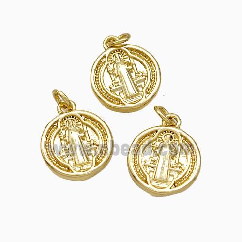 Copper Jesus Pendant Gold Plated