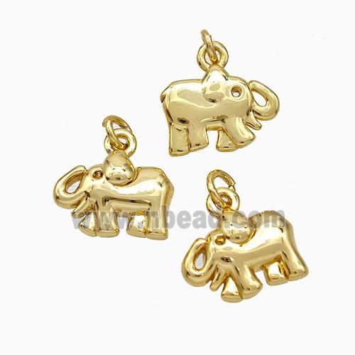 Copper Elephant Pendant Gold Plated