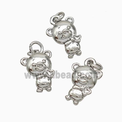 Copper Pig Charms Pendant Platinum Plated