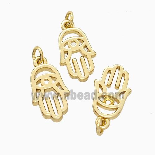 Copper Hamsahand Pendant Gold Plated