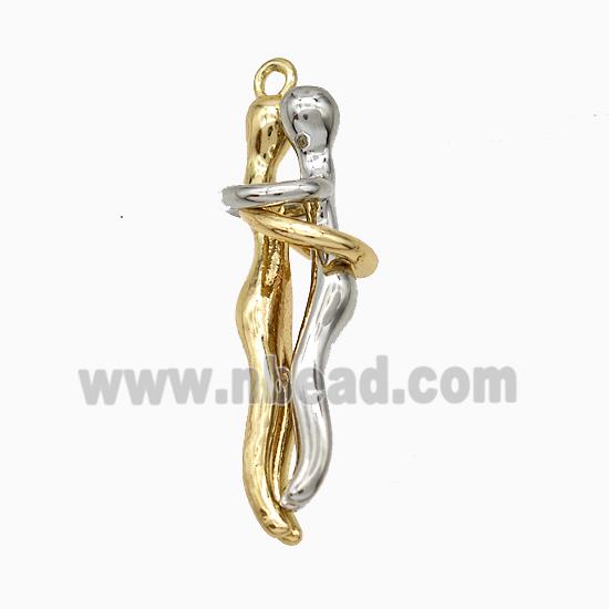 Copper Couple Pendant Gold Platinum Plated
