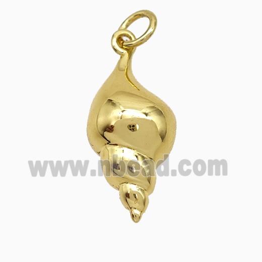 Copper Nautilus Shell Pendant Gold Plated