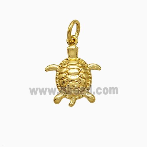 Copper Tortoise Pendant Gold Plated