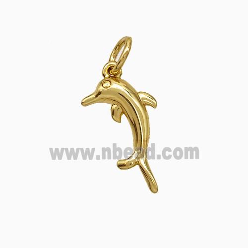 Copper Dolphin Pendant Gold Plated