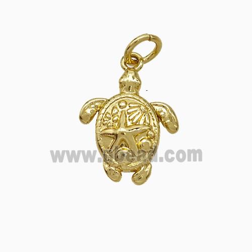 Copper Tortoise Pendant Gold Plated