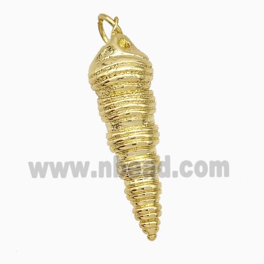 Copper Oyster Pendant Gold Plated