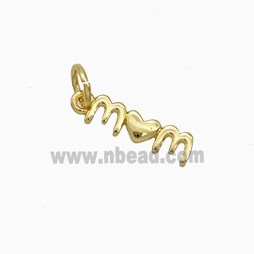 Copper Mom Pendant Heart Gold Plated