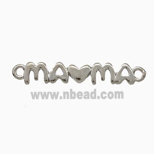 Copper Mama Connector Heart Platinum Plated