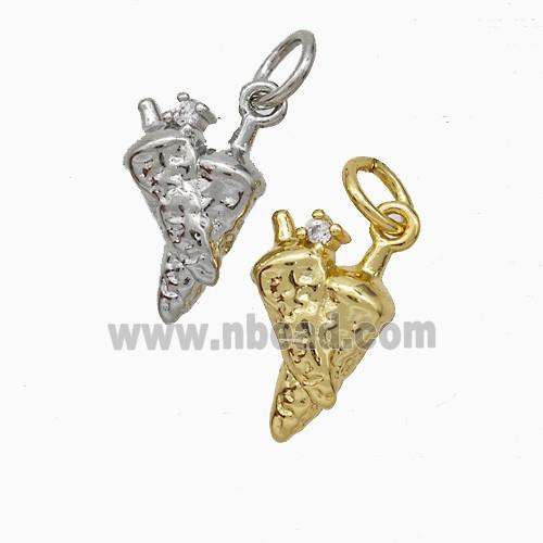 Ice Cream Cone Charms Copper Pendant Hammered Mixed