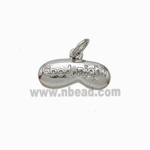Copper Pillows Pendant Good Night Platinum Plated