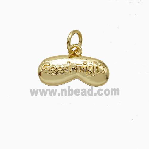 Copper Pillows Pendant Good Night Gold Plated