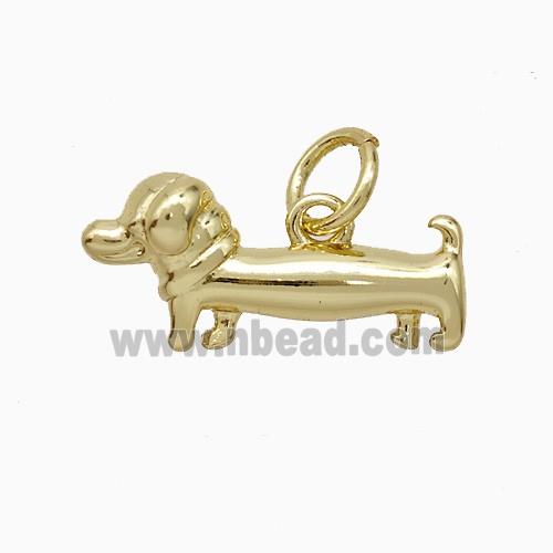 Copper Dog Pendant Gold Plated