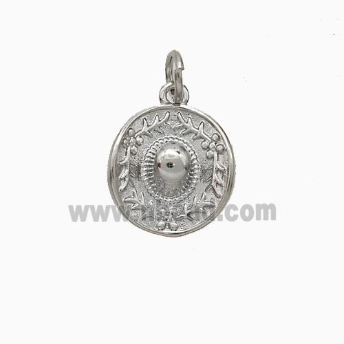Copper Hats Pendant Platinum Plated