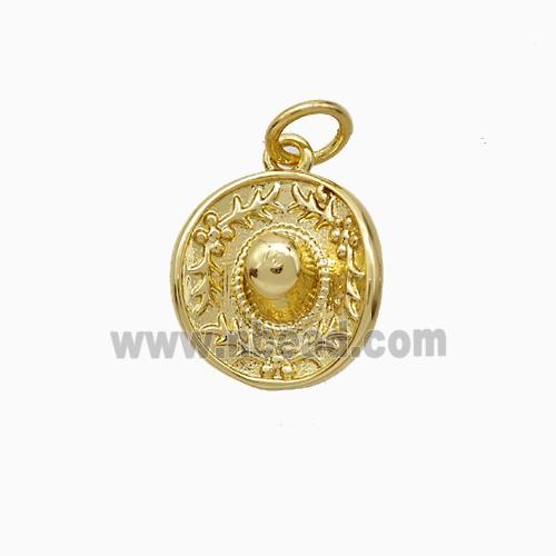Copper Hats Pendant Gold Plated