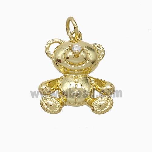 Copper Bear Pendant Gold Plated