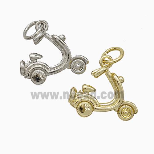 Electric Motorcycles Charms Copper Pendant Mixed