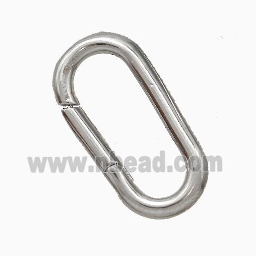Copper Carabiner Clasp Platinum Plated