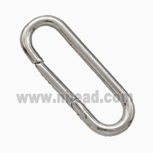 Copper Carabiner Clasp Platinum Plated