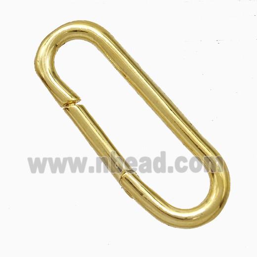 Copper Carabiner Clasp Gold Plated