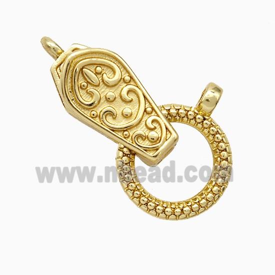 Copper Clasp Pendant Gold Plated
