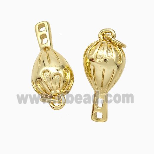 Ballon Charms Copper Pendant Gold Plated