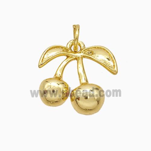 Copper Cherry Pendant 18K Gold Plated